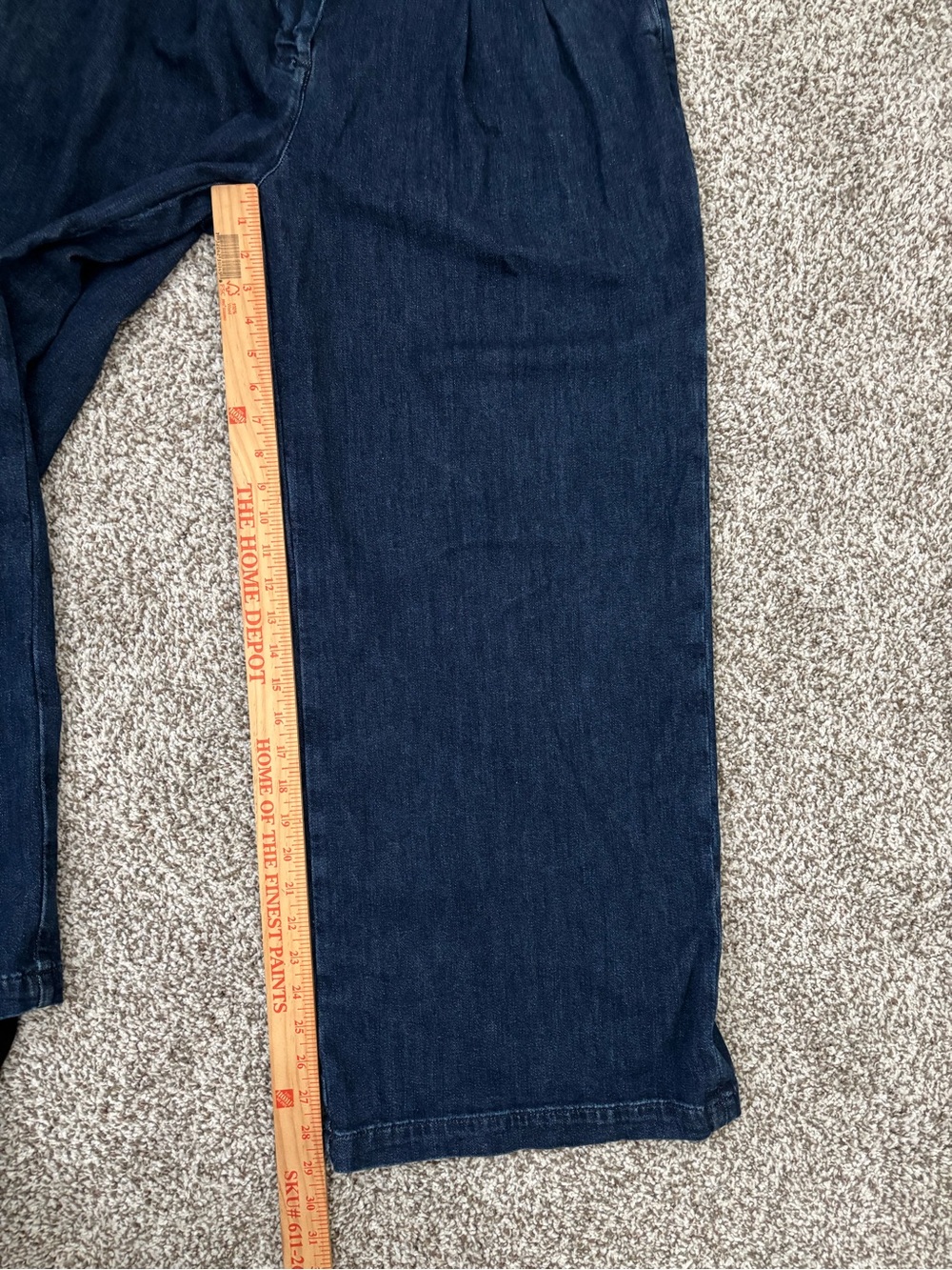 High-Rise Wide Leg Jeans in Deep Indigo - Women's Flare & Wide Leg - Picture 5 of 6